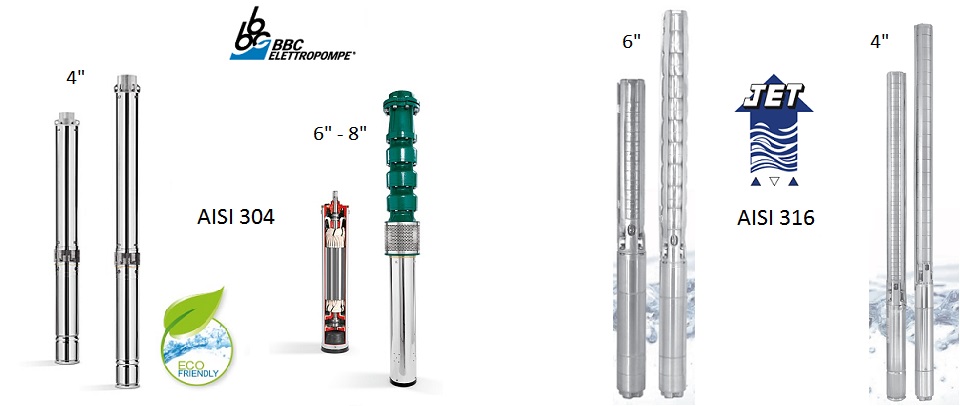 Borehole Pumps  4" - 6" - 8"